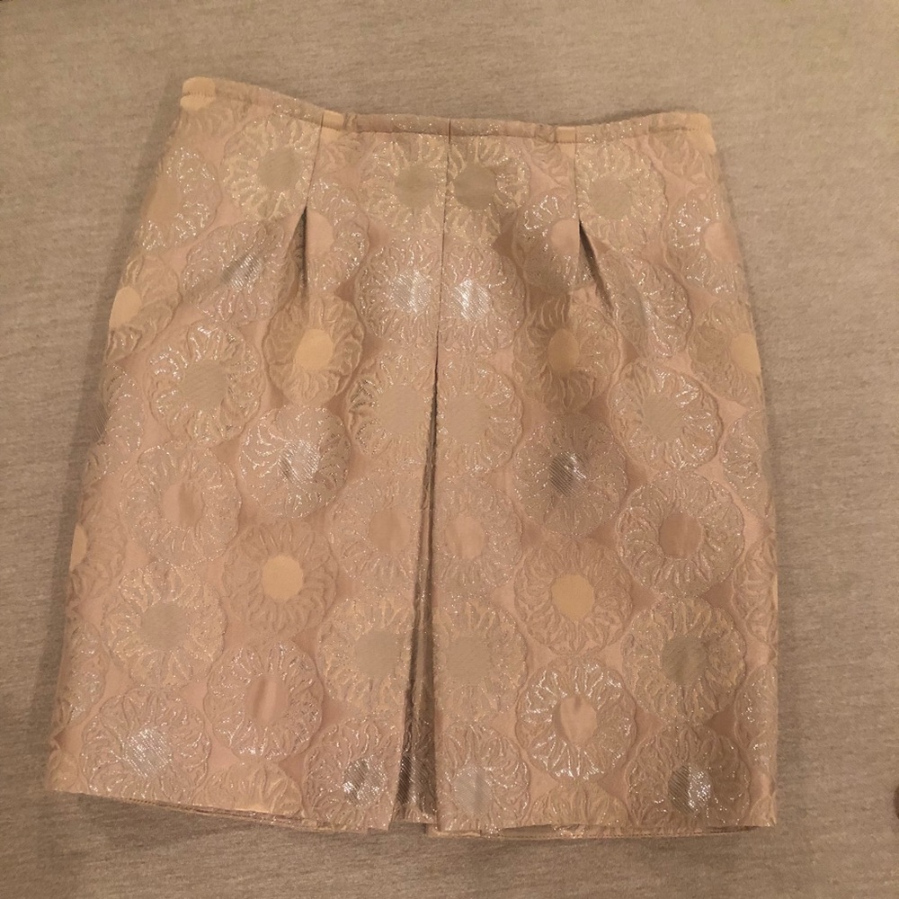 Brooks Brothers Baby Pink Jacquard Skirt